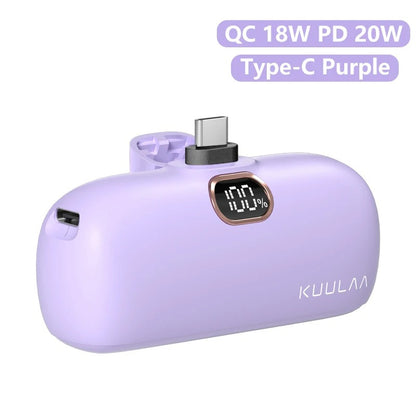 KUULAA Mini Power Bank 5000mAh