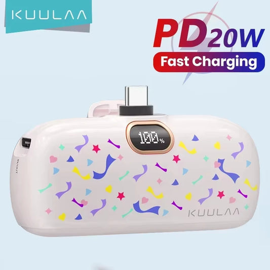 KUULAA 5000mAh Mini Portable Charger